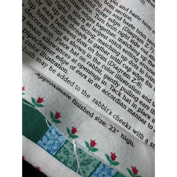 VTG Cranston VIP Bunny Sue Cut & Sew Fabric Panel Doll 23” Stuffed Animal Craft - Picture 5 of 5